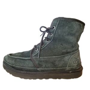 UGG Dark Suede Lace-Up Boots